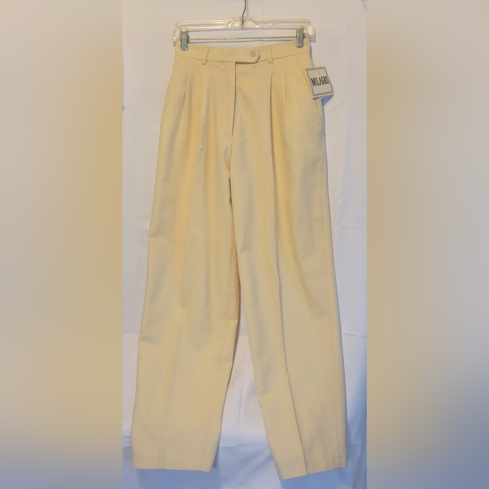 🖤MILAGRO SZ 6 Wool Lined Cream Pants  Made In Romania